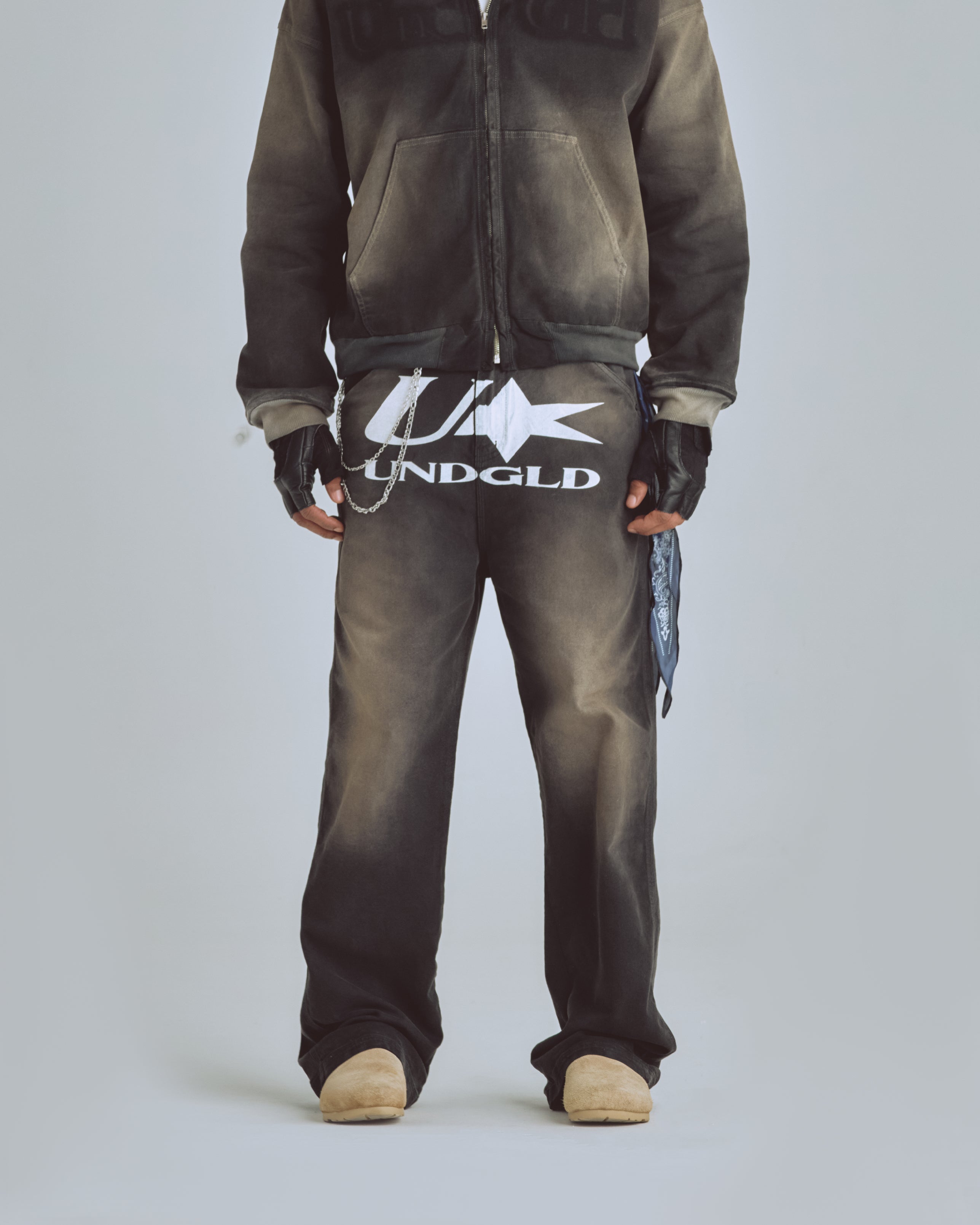 UNDERGOLD AGNUS DEI U STAR WIDE JEAN DIRTY BLACK