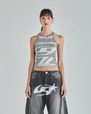 UNDERGOLD - Act 1 Racer Halter Tank Top - Gray