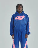 UNDERGOLD - Hoodie Act 1 Neon Zip Up Boxy Fit - Electric Blue