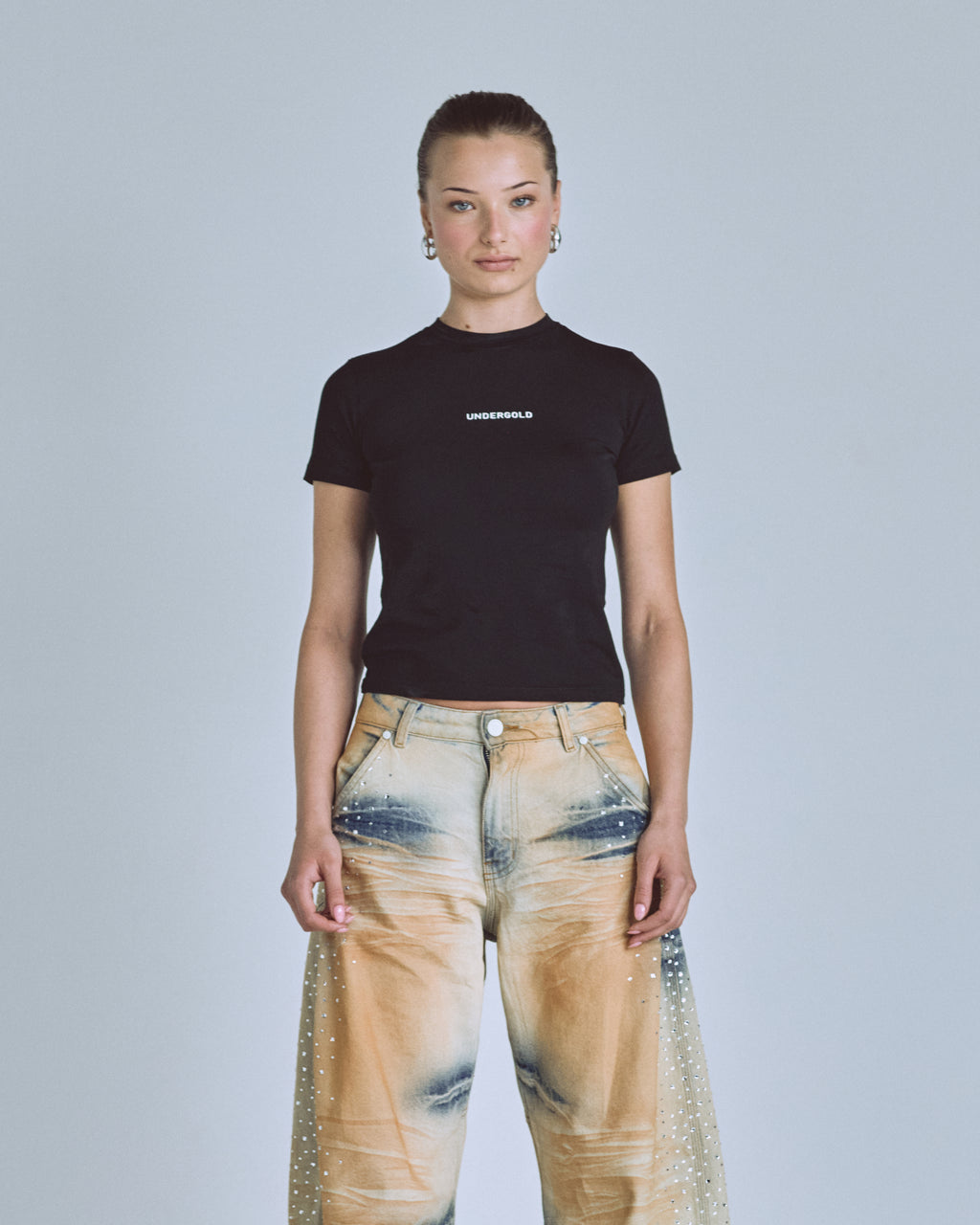 UNDERGOLD BASICS UNDERGOLD LONG BABY TEE – BLACK