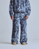 Undergold Capsule Basic Jacquard Wide Jeans Cammo Blue
