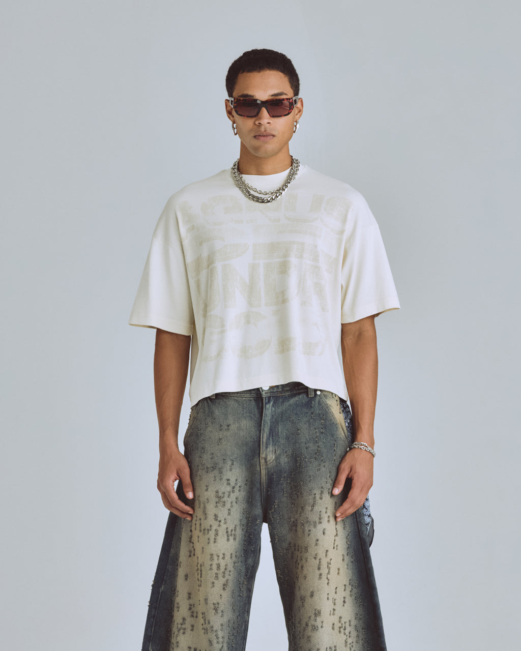 AGNUS DEI CHROME BOXY FIT TSHIRT CREAM