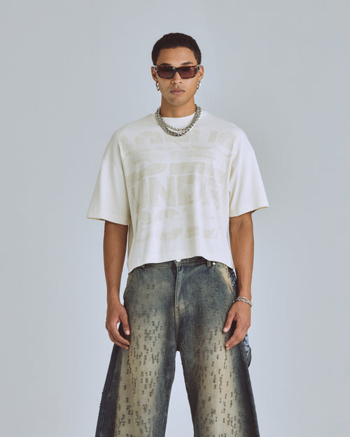 AGNUS DEI CHROME BOXY FIT TSHIRT CREAM
