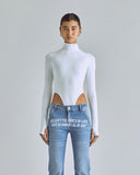 Undergold Basics Turtleneck Backless Body White