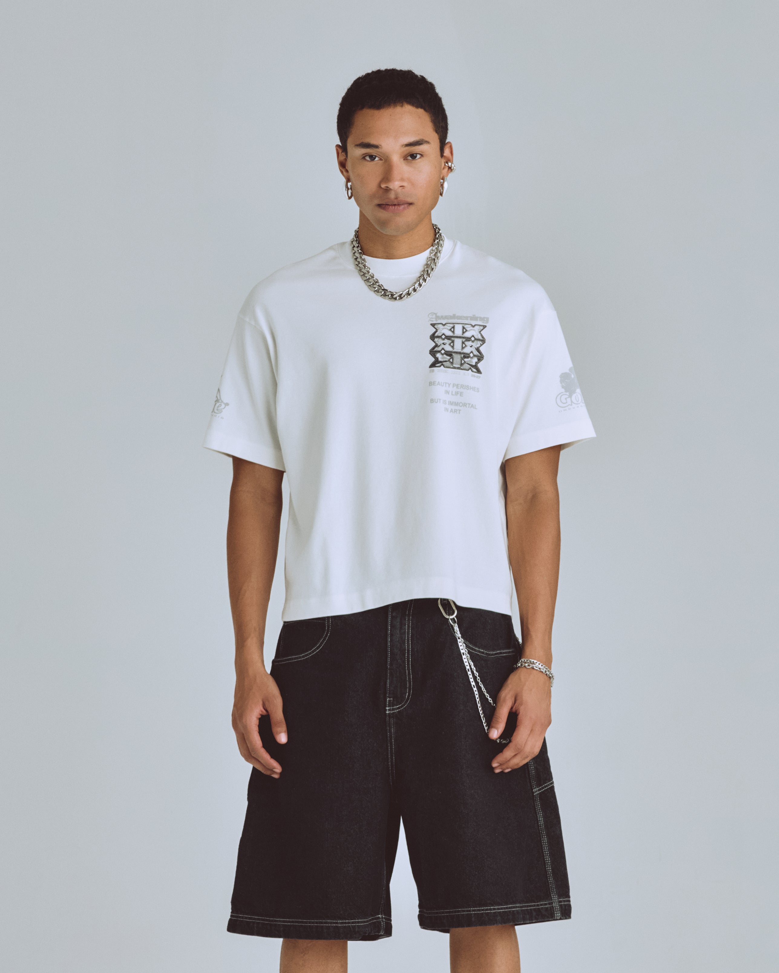 UNDERGOLD  AGNUS DEI AWAKENING BOXY FIT TSHIRT WHITE