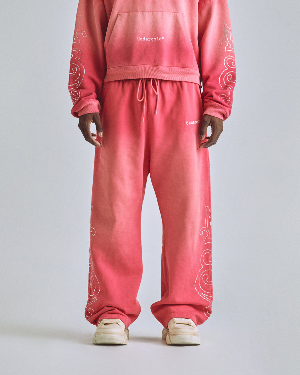 UNDERGOLD THE PATH GOLD STRAIGHTPANTS ROSE FIRE