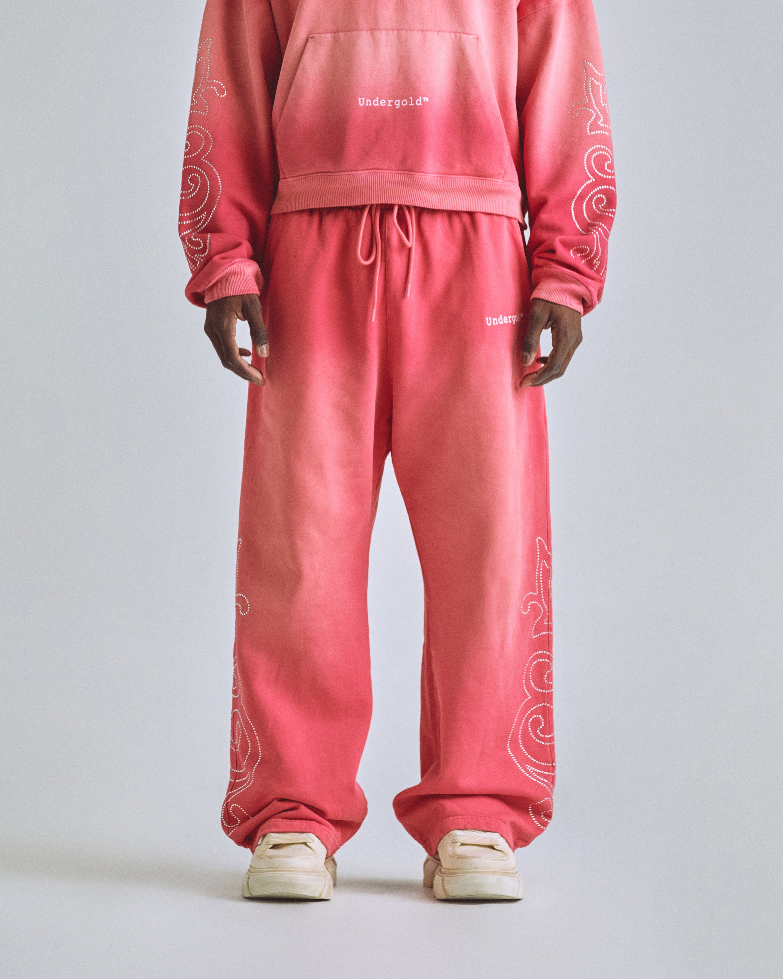 UNDERGOLD THE PATH GOLD STRAIGHTPANTS ROSE FIRE