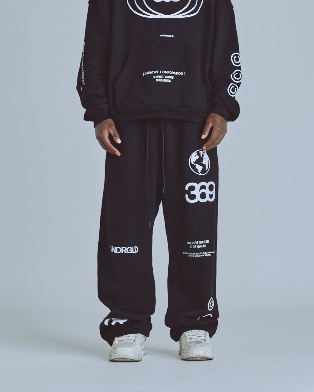 UNDERGOLD GOLDEN HERITAGE BASIC STRAIGHT PANTS – BLACK