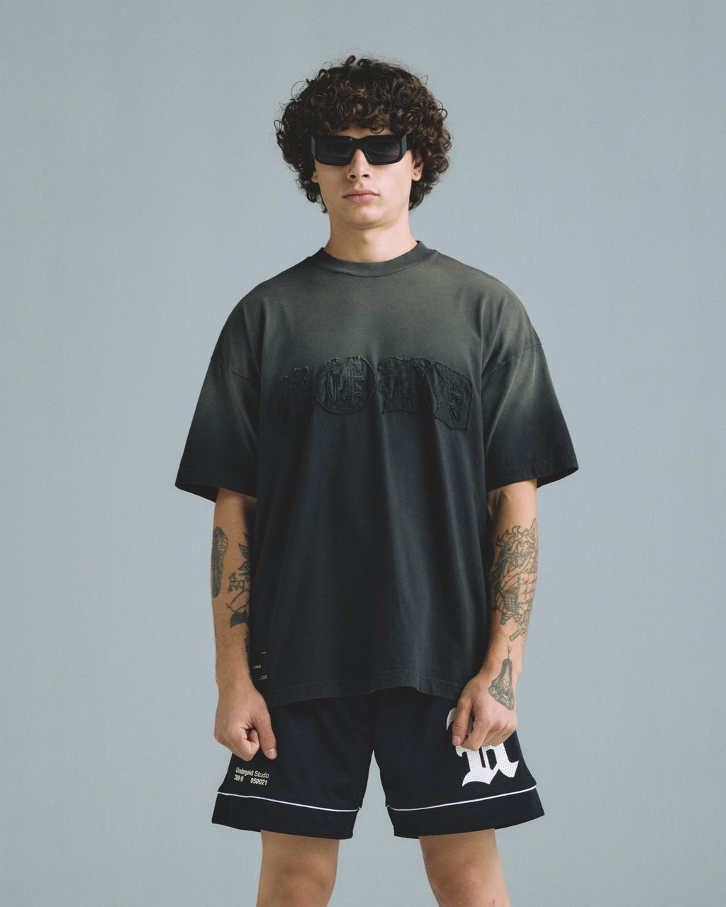 UNDERGOLD GRATIA PLENA GOLD TSHIRT FADED BLACK