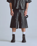 Undergold Capsule Basic Pleather Shorts Black