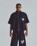 Undergold The Path Monogram Boxy Fit Shirt Blue