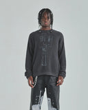 UNDERGOLD - Crewneck Act 1 Cross Slim Fit Knitted - Vintage Gray