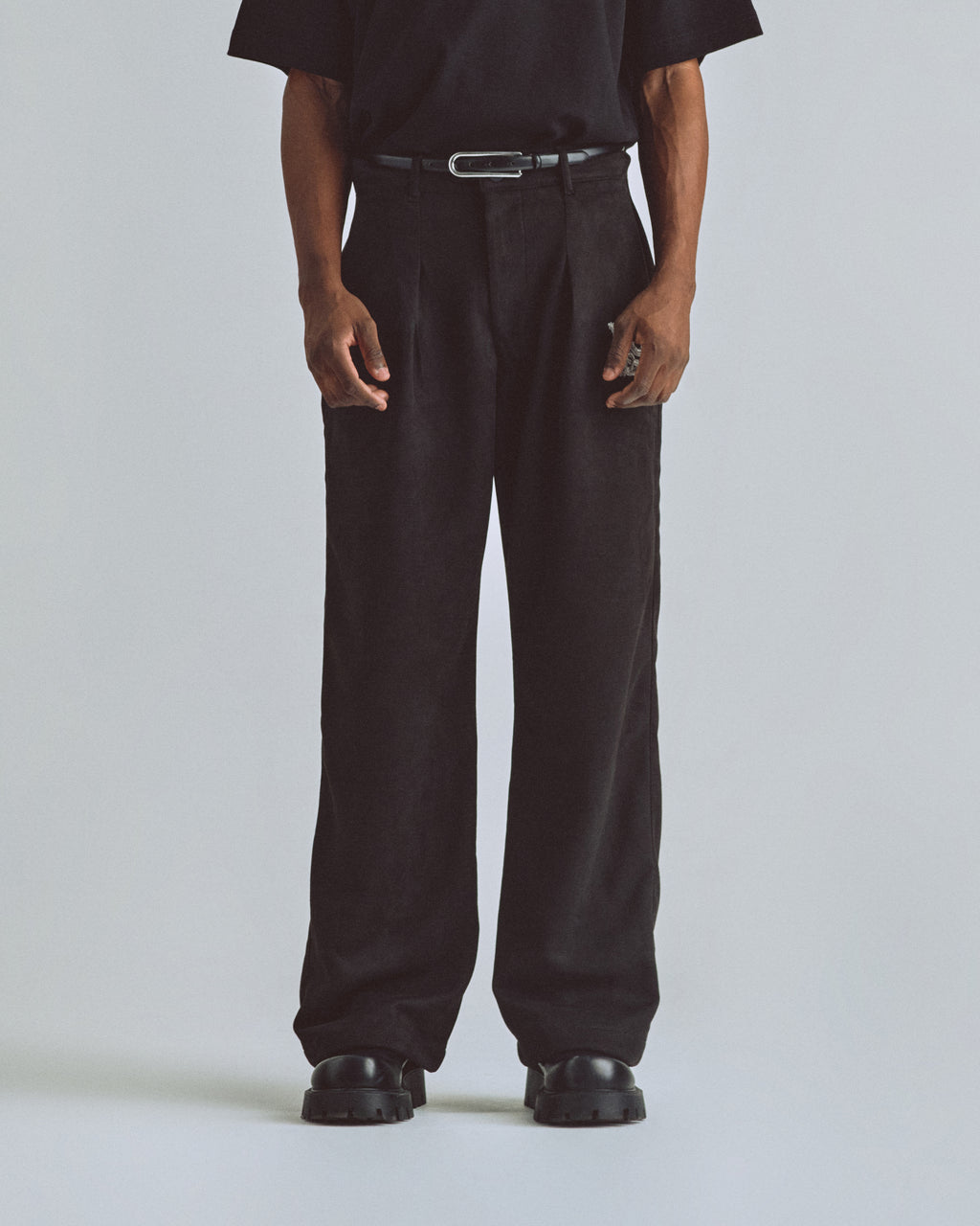 THE PATH MONOGRAM TROUSER BLACK