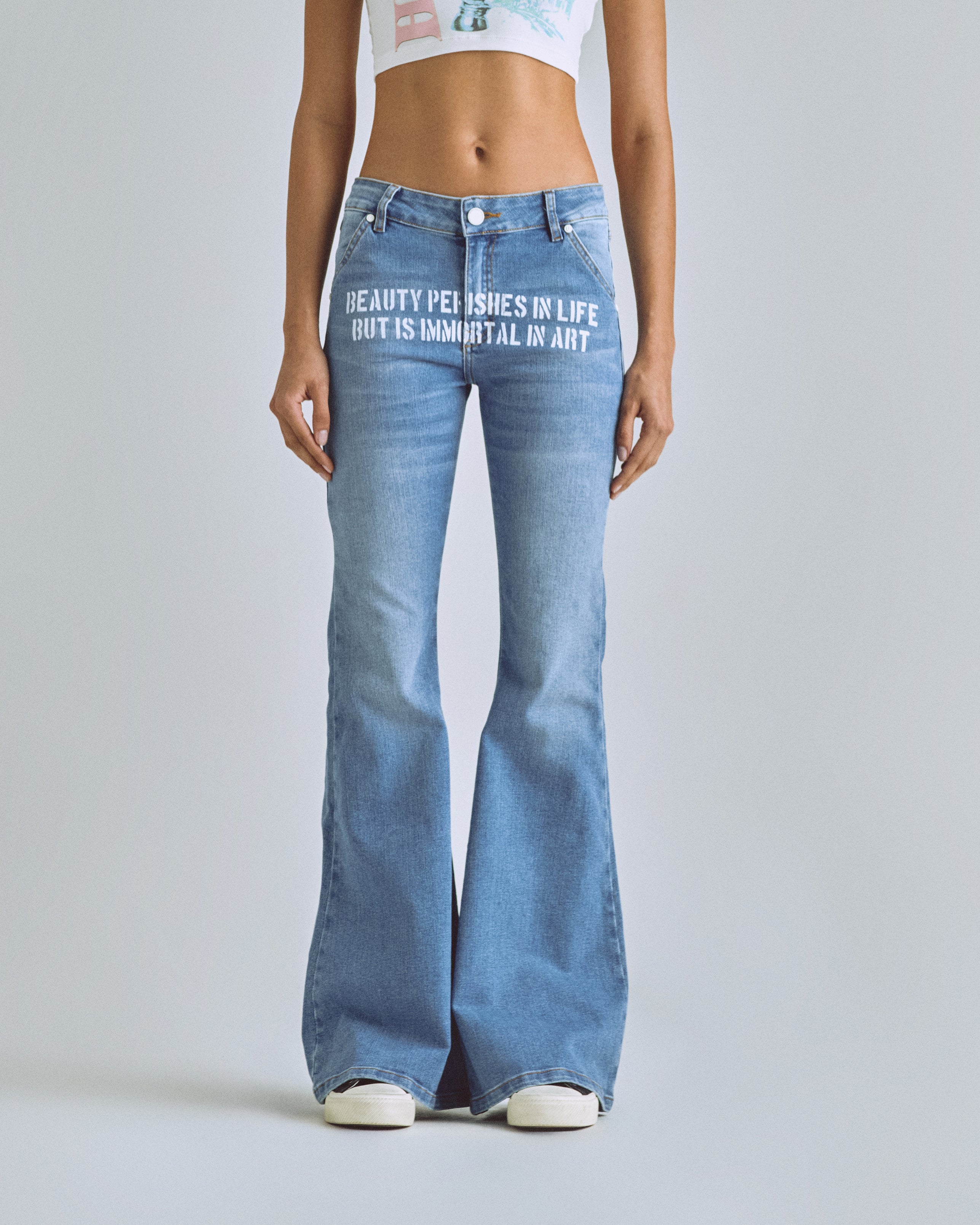 UNDERGOLD W THE PATH BEAUTY FLARE JEAN BLUE