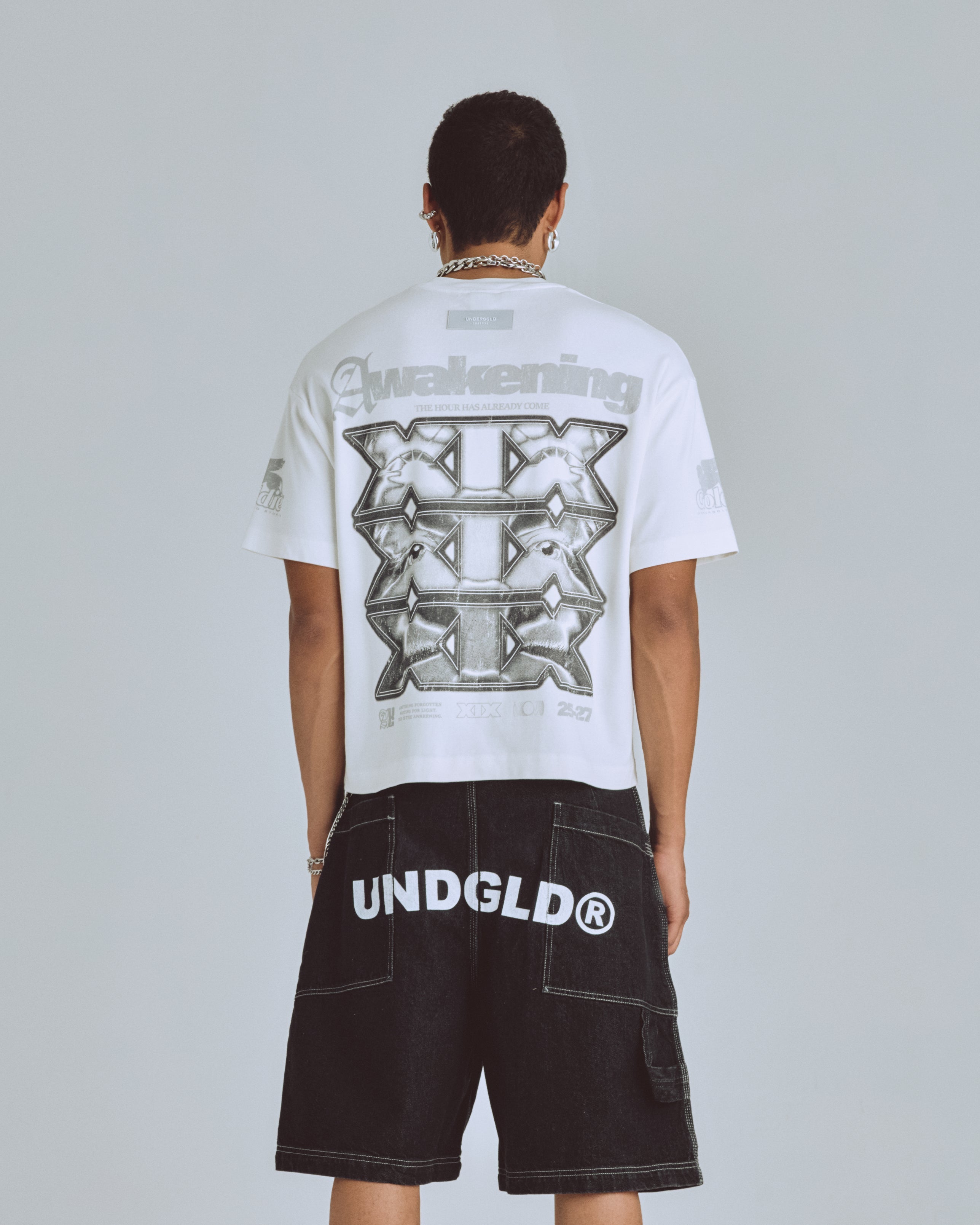 UNDERGOLD  AGNUS DEI AWAKENING BOXY FIT TSHIRT WHITE