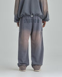 Undergold Spring Worn Logo Straight Pants Sandblast Gray
