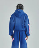 UNDERGOLD - Hoodie Act 1 Neon Zip Up Boxy Fit - Electric Blue