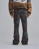 Undergold 94' Riveted Painted Flare Jeans Gothic Blue