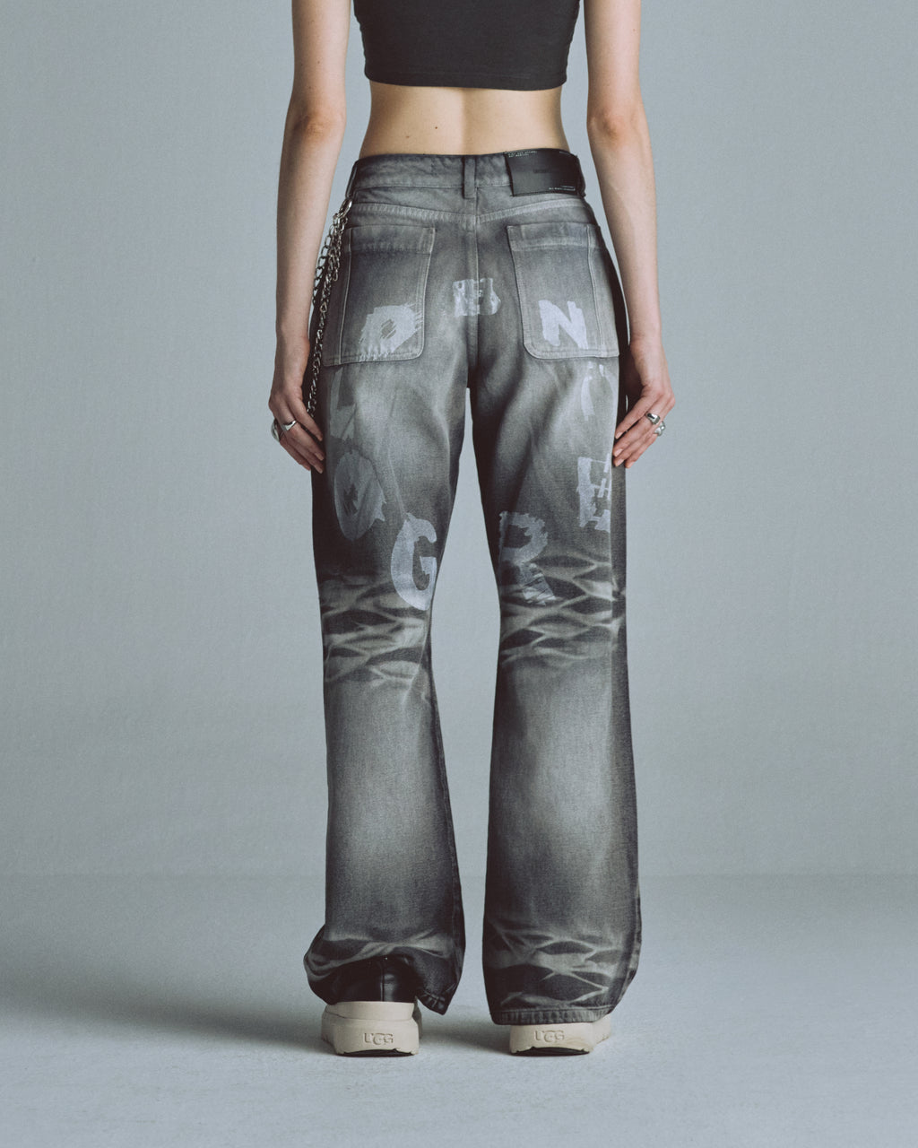 UNDERGOLD W ECHOES TREMOR WIDE JEANS WASHED GRAY