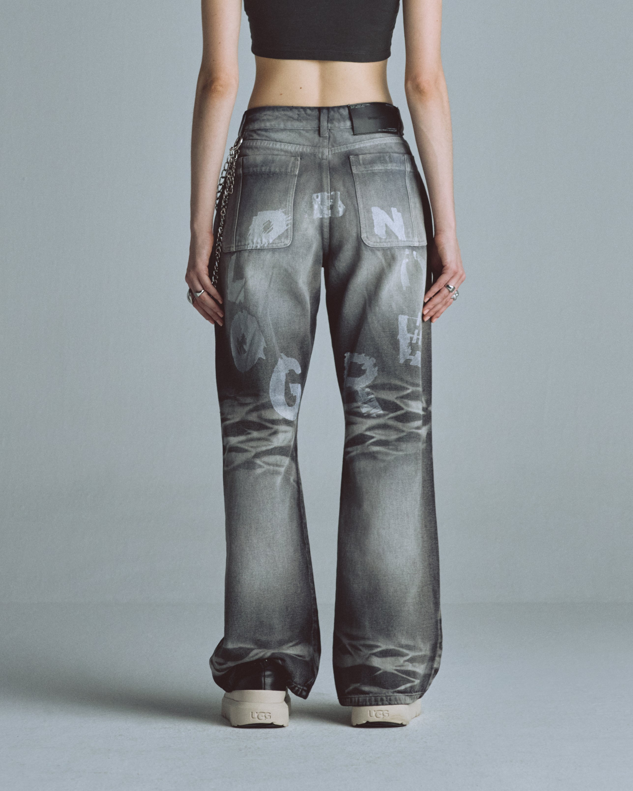 UNDERGOLD W ECHOES TREMOR WIDE JEANS WASHED GRAY