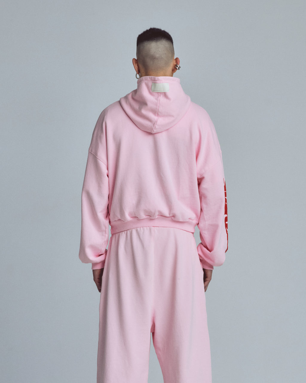 UNDERGOLD  STARDUST SYMBOL BOXY FIT HOODIE PINK