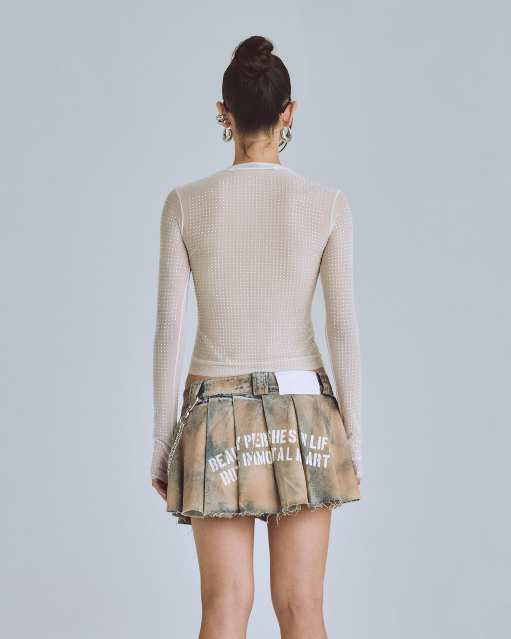 AGNUS DEI RHINESTONE LONGSLEEVE CREAM