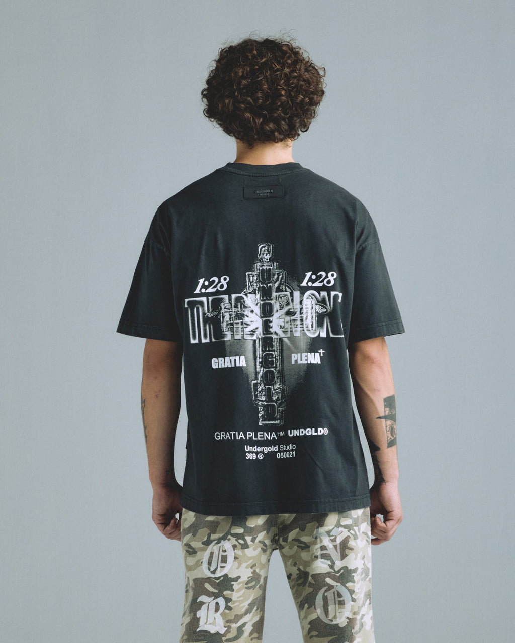 GRATIA PLENA THE RISEN ONE TSHIRT VINTAGE BLACK