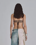 Undergold 94' W Basics Knit Strap Top Black