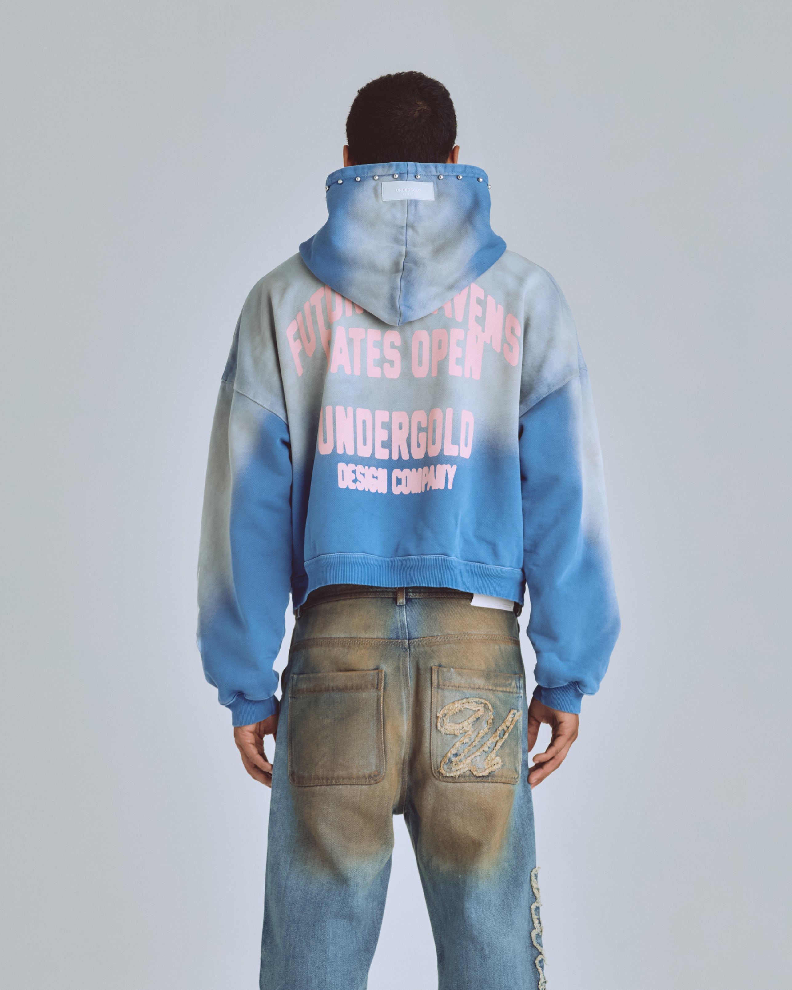 AGNUS DEI FUTURE HEAVENS HOODIE STORM BLUE