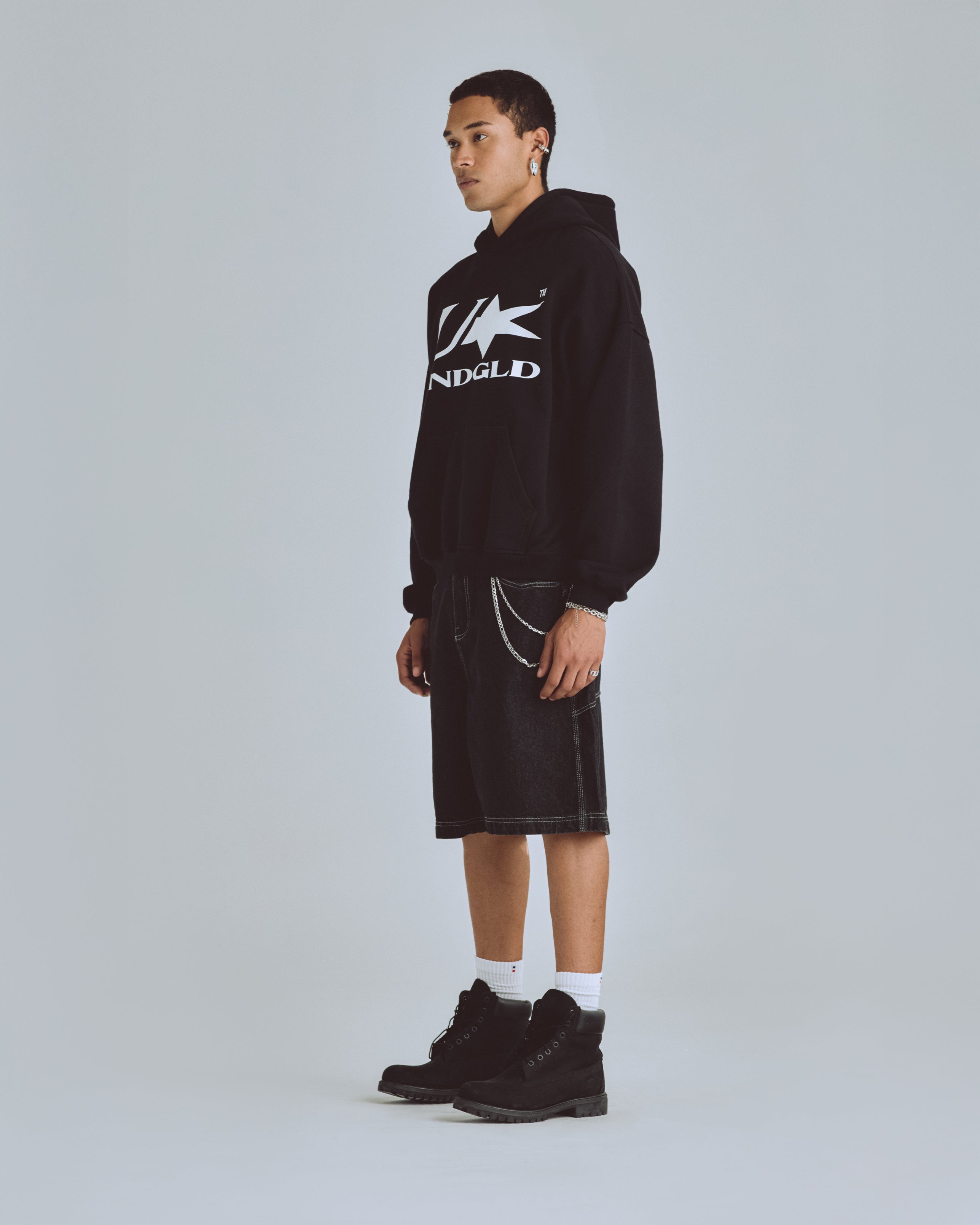AGNUS DEI U STAR HOODIE BLACK