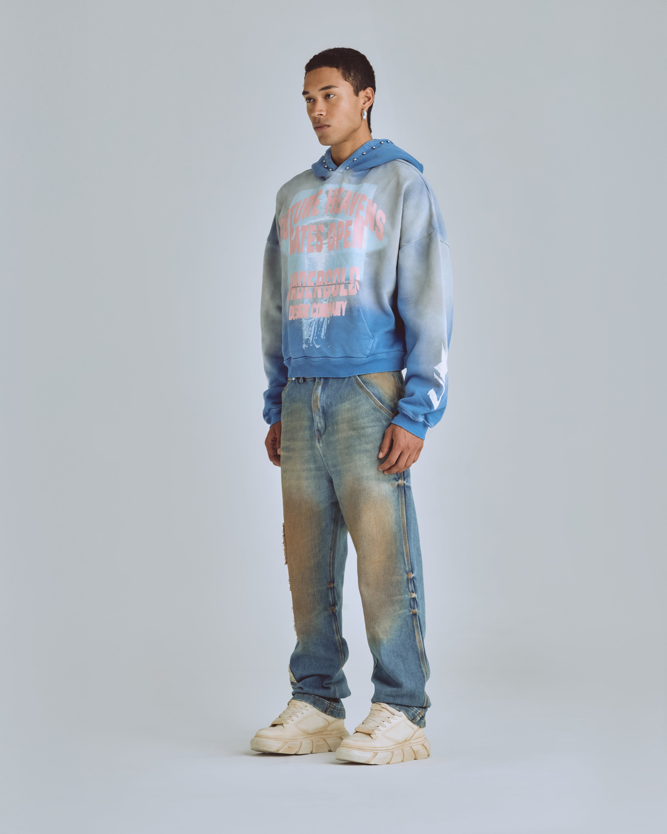 AGNUS DEI FUTURE HEAVENS HOODIE STORM BLUE