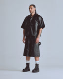 Undergold Capsule Basic Pleather Shorts Black