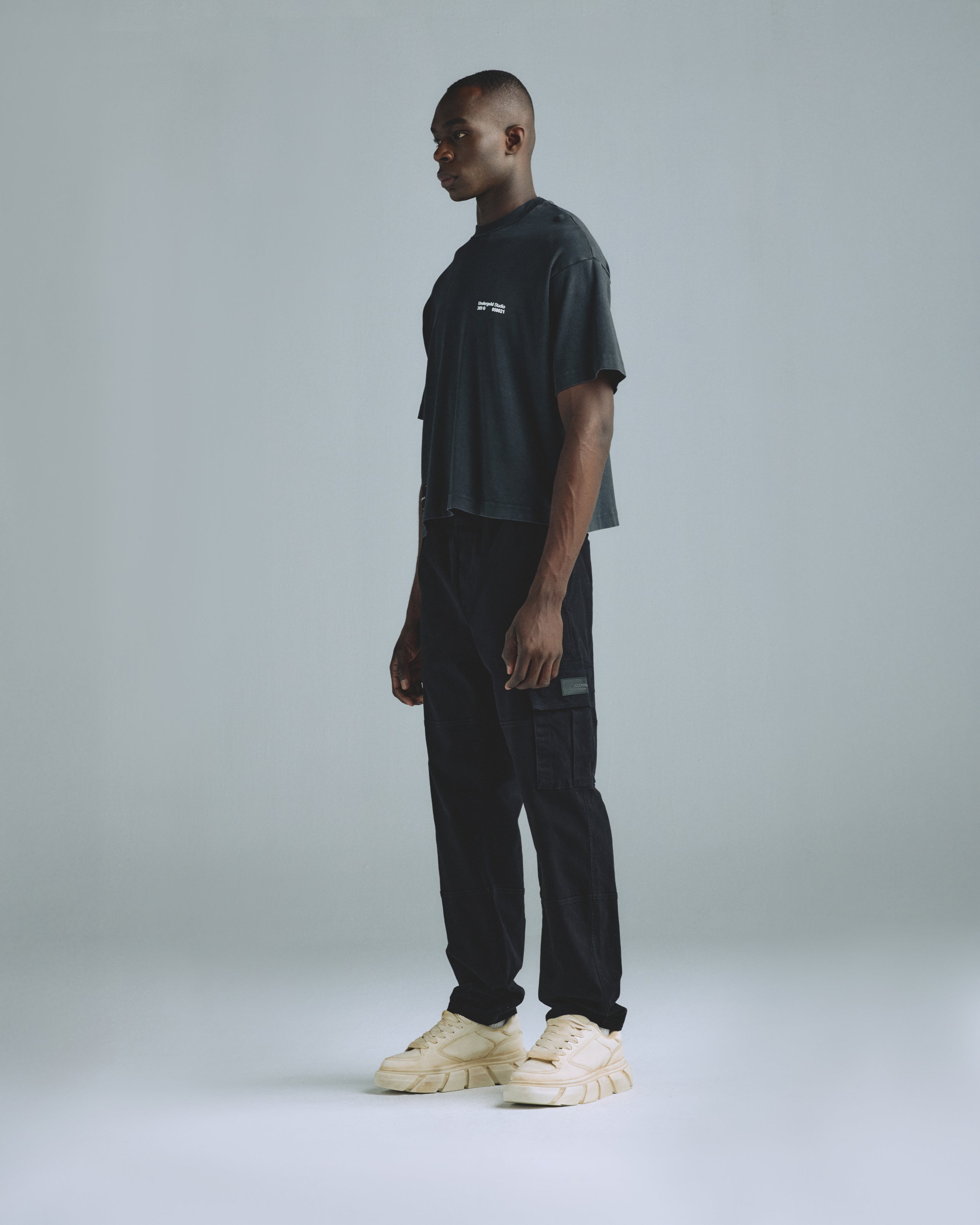 UNDERGOLD GRATIA PLENA ORA PRO NOBIS BOXY FIT TSHIRT VINTAGE BLACK