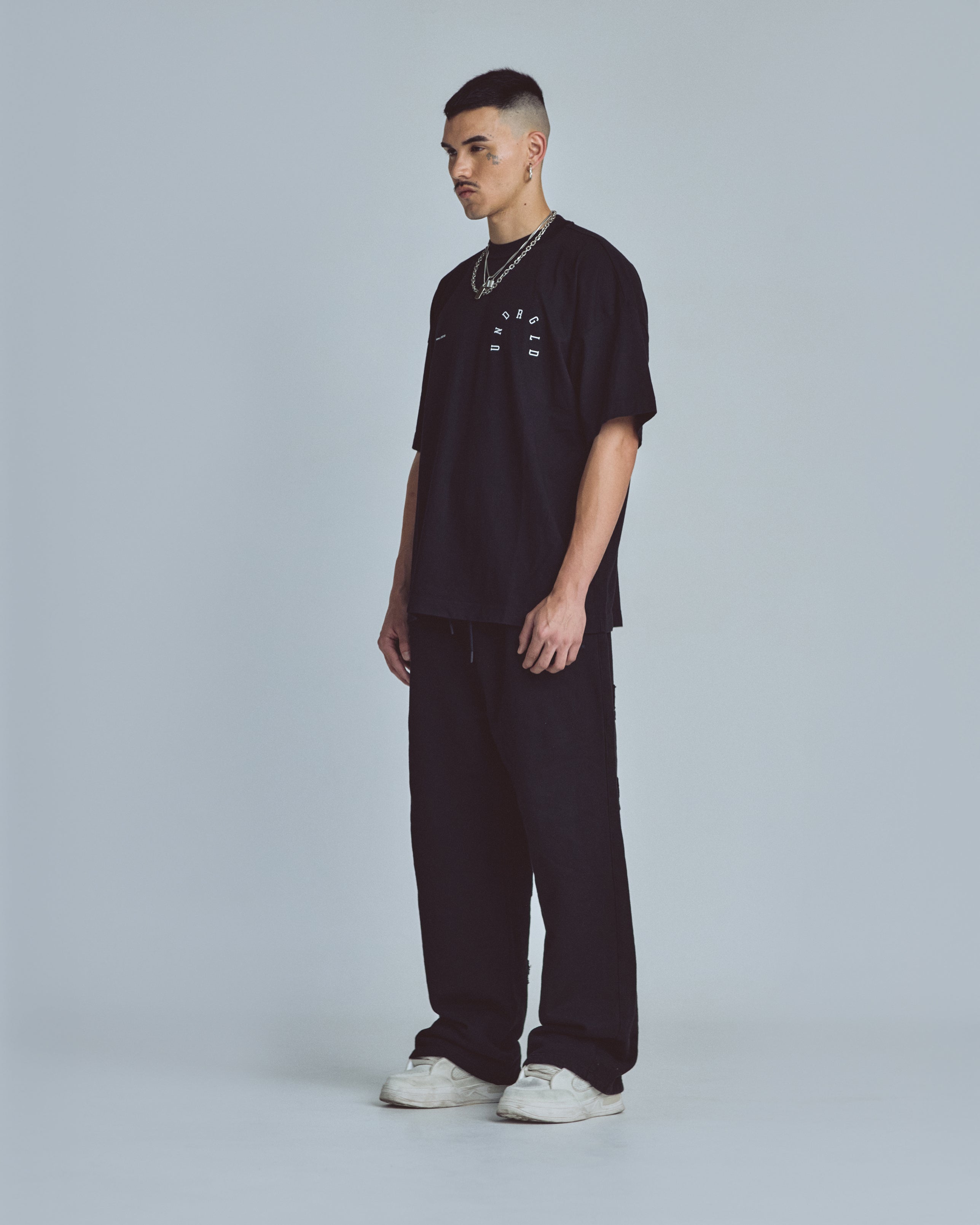 UNDERGOLD STARDUST BASIC STRAIGHT PANTS BLACK