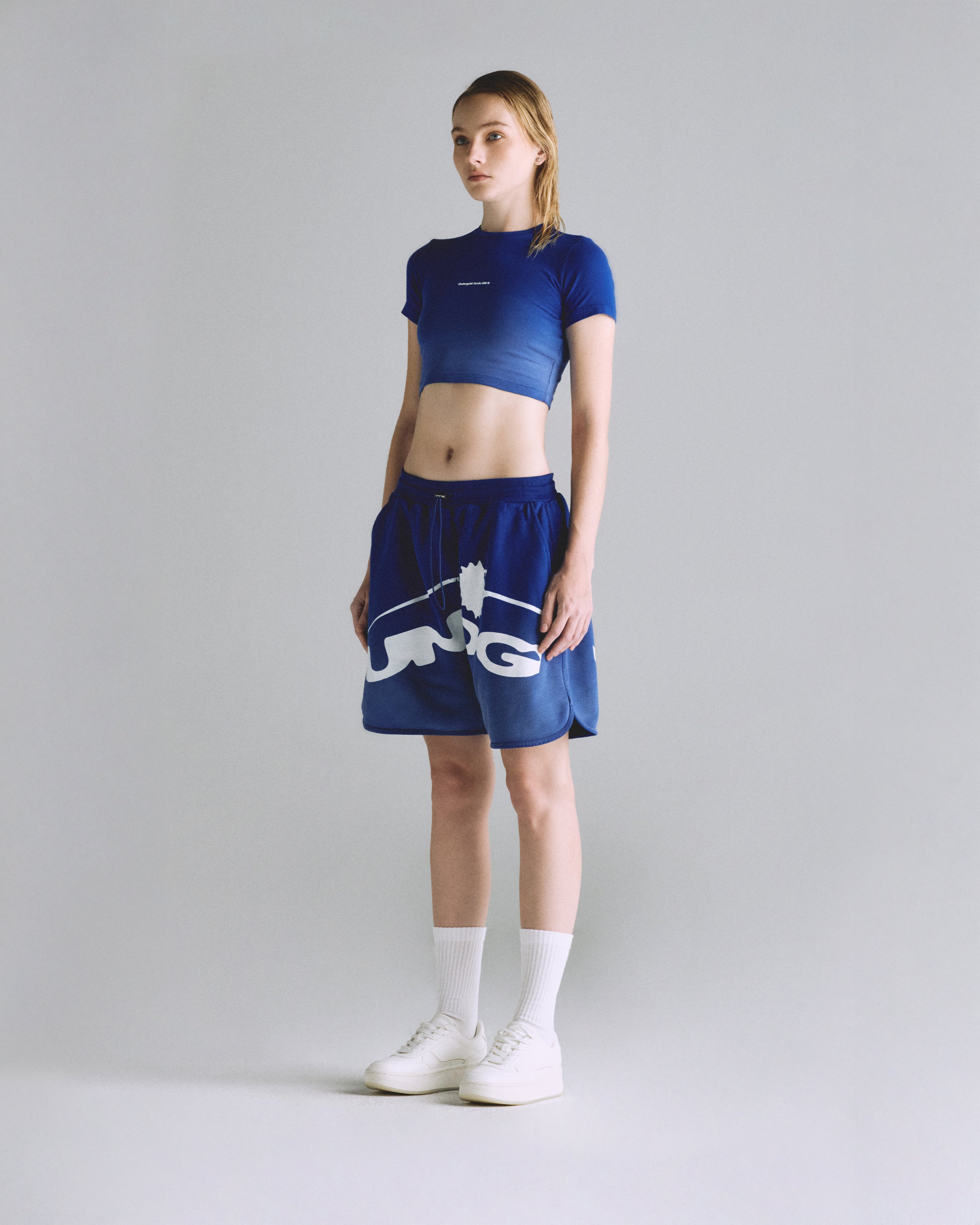 UNDERGOLD HELIOS  BABY TEE ELECTRIC BLUE