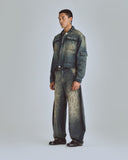 Undergold Agnus Dei Undrgld Ripped Jacket Dirty Blue