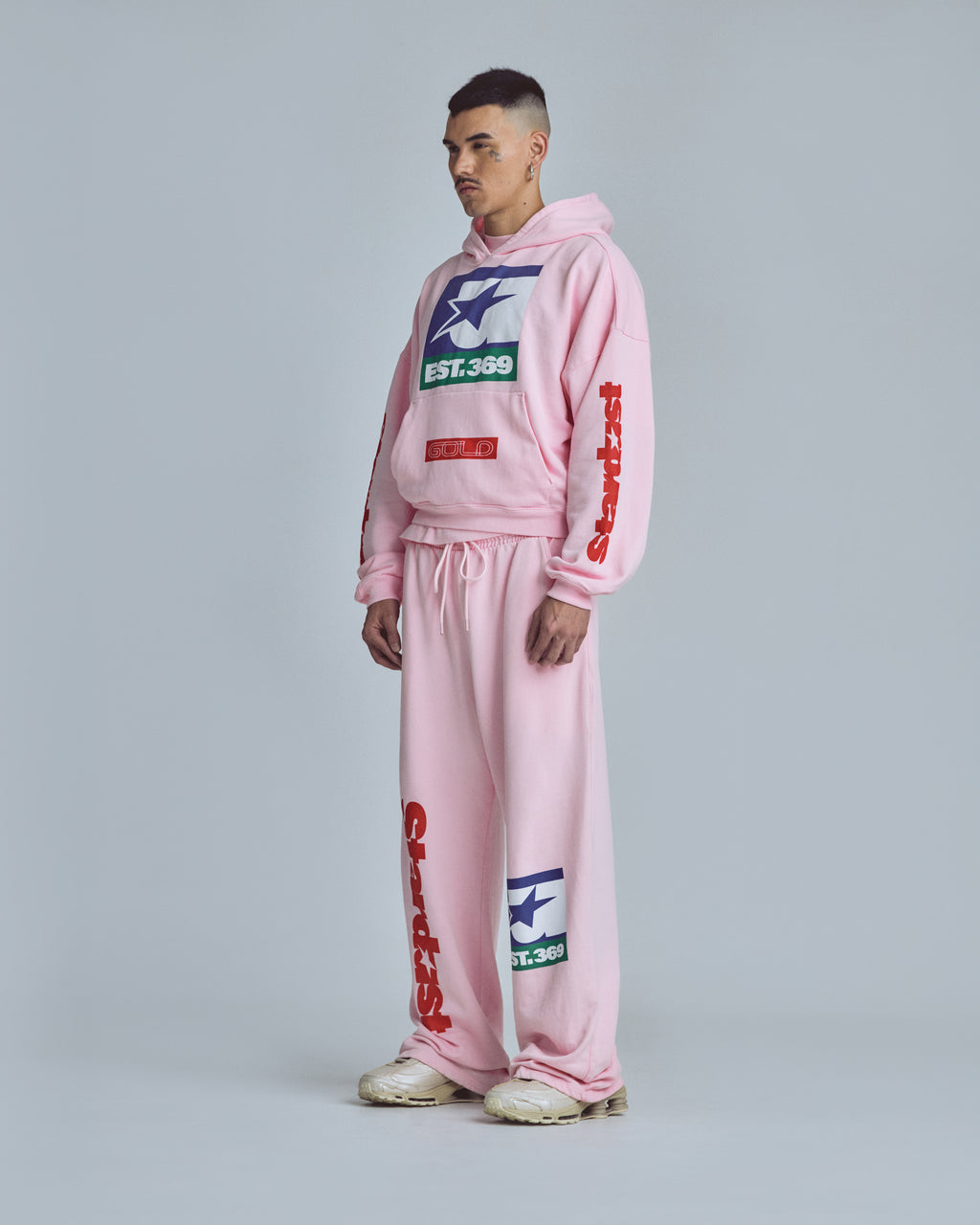 UNDERGOLD STARDUST SYMBOL STRAIGHT PANTS PINK