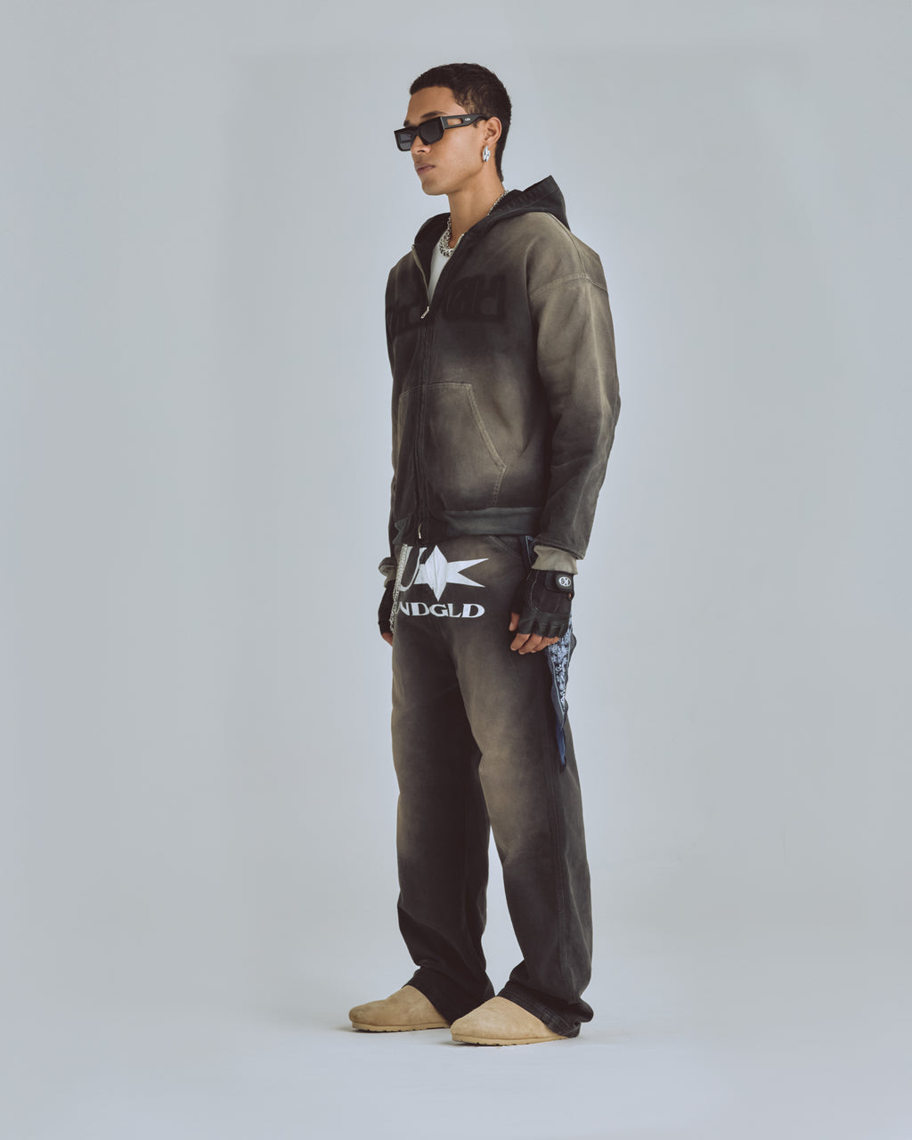 AGNUS DEI U STAR WIDE JEAN DIRTY BLACK