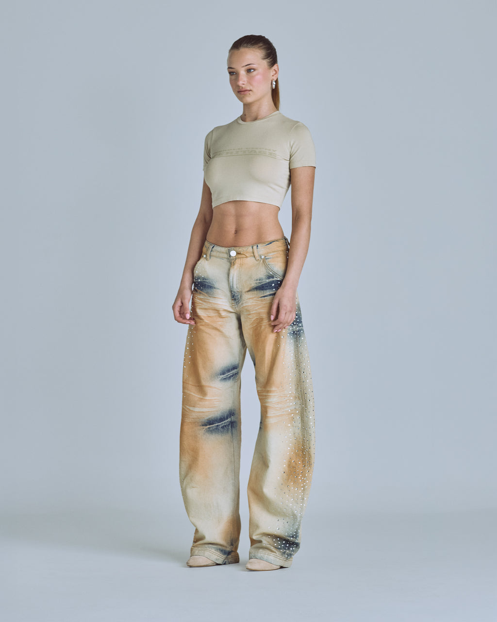 UNDERGOLD GOLDEN HERITAGE RAW BABY TEE – CREAM