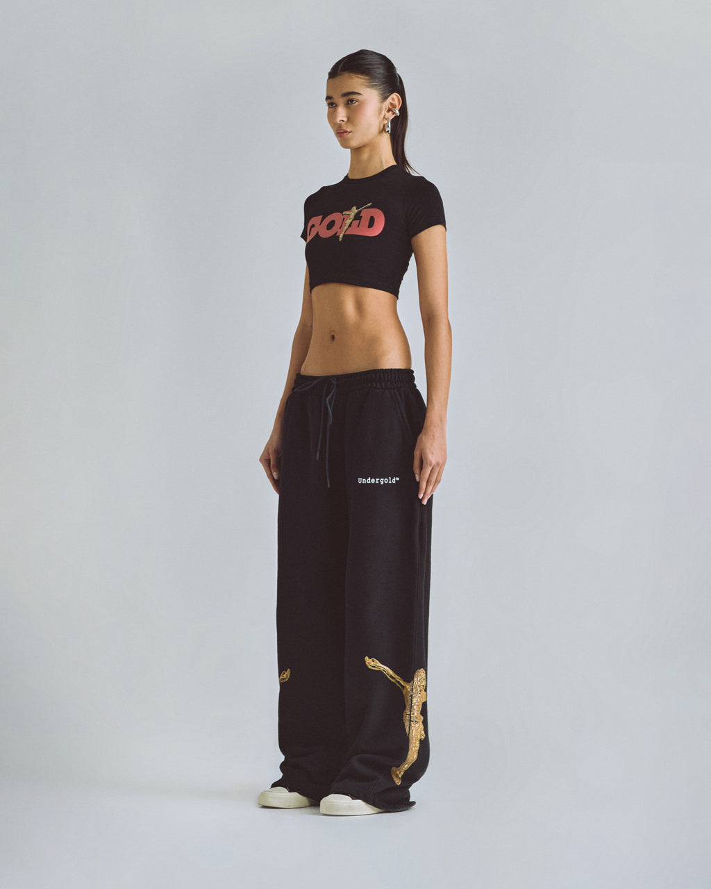 THE PATH GOLDEN CHRIST BABY TEE BLACK
