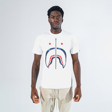 BATHING APE SHARK WHITE T- SHIRT