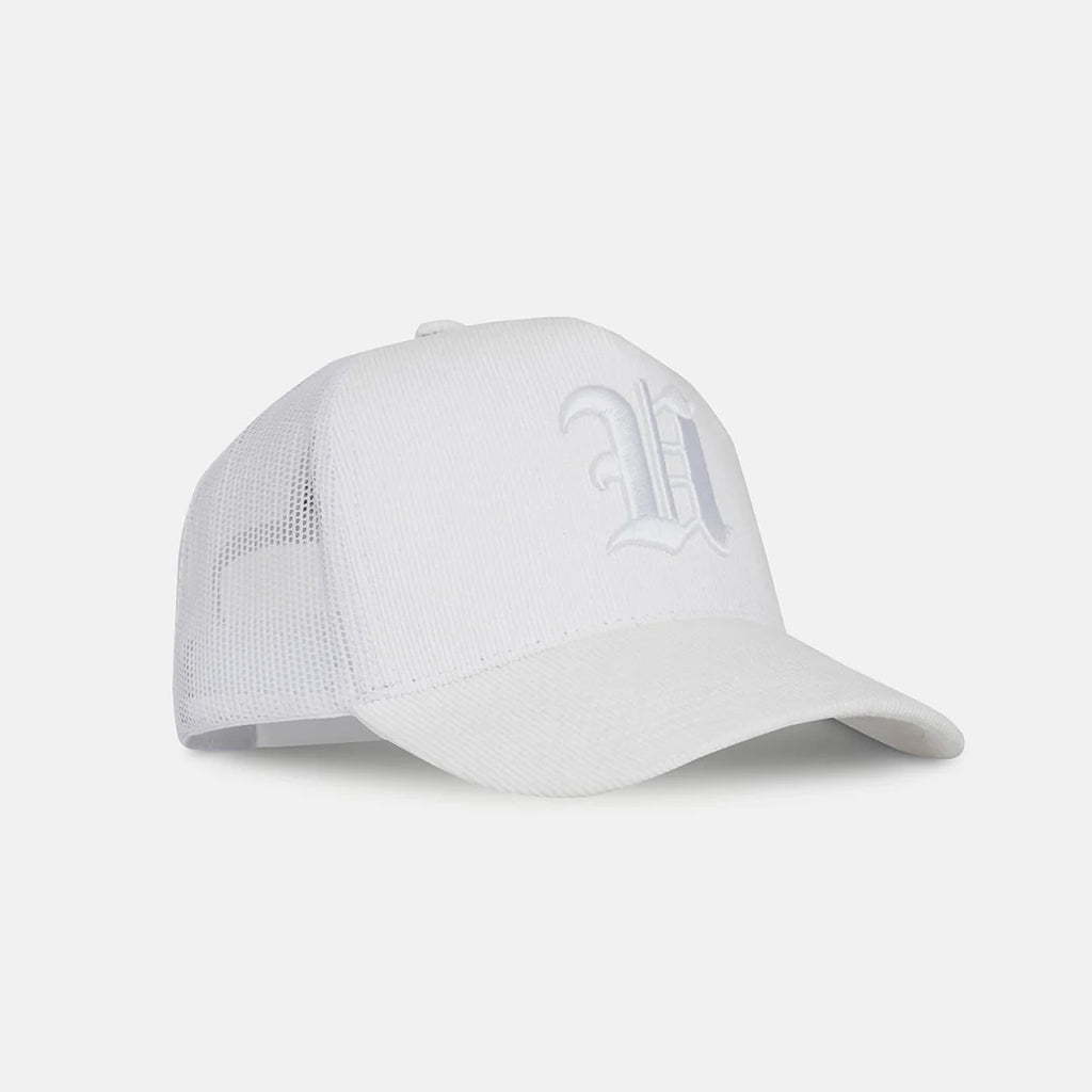 UNDERGOLD BASICS U CORDUROY TRUCKER CAP CREAM
