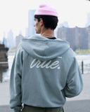 TRUE  FOREST ZIPPER HOODIE  LIGHT GRAY