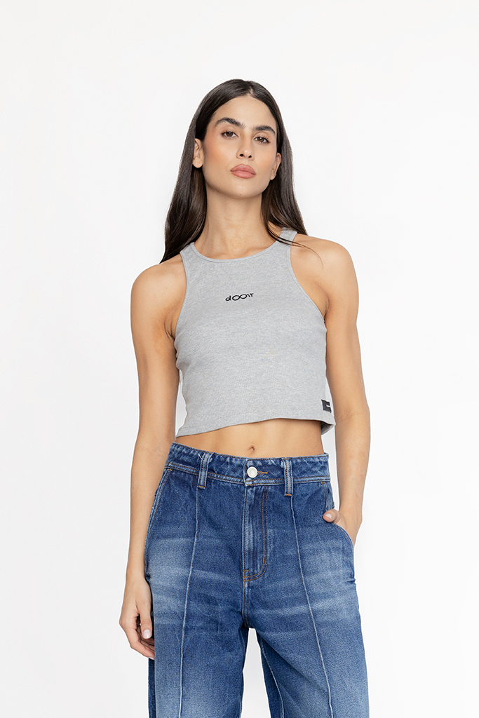 DO OVER LAB. D-TANK TOP BLACK