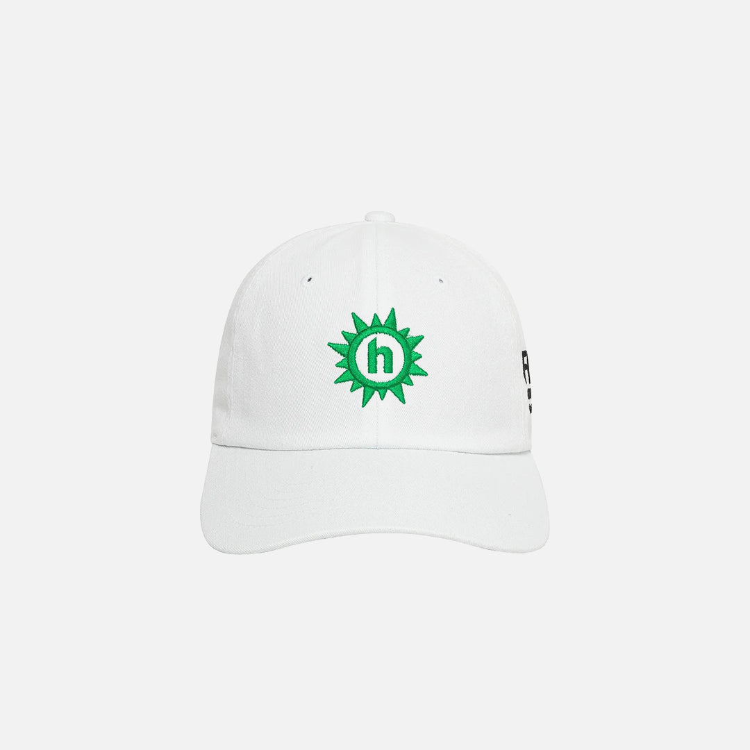 HIDDEN SUNBURST LOGO DAD HAT WHITE