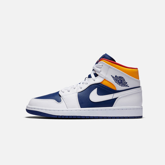 NIKE JORDAN 1 MID ROYAL BLUE LASER ORANGE