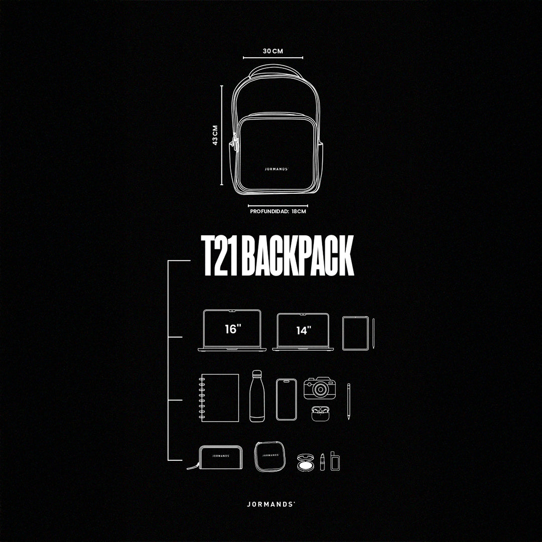 JORMANDS  T-21 BACKPACK BLACK