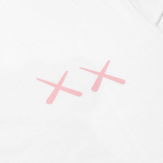 KAWS X UNIQLO WHITE PINK MONSTER T-SHIRT WHITE