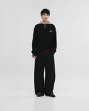 MONOIC - Zip Funnel Neck Knitwear - Negro y Crema