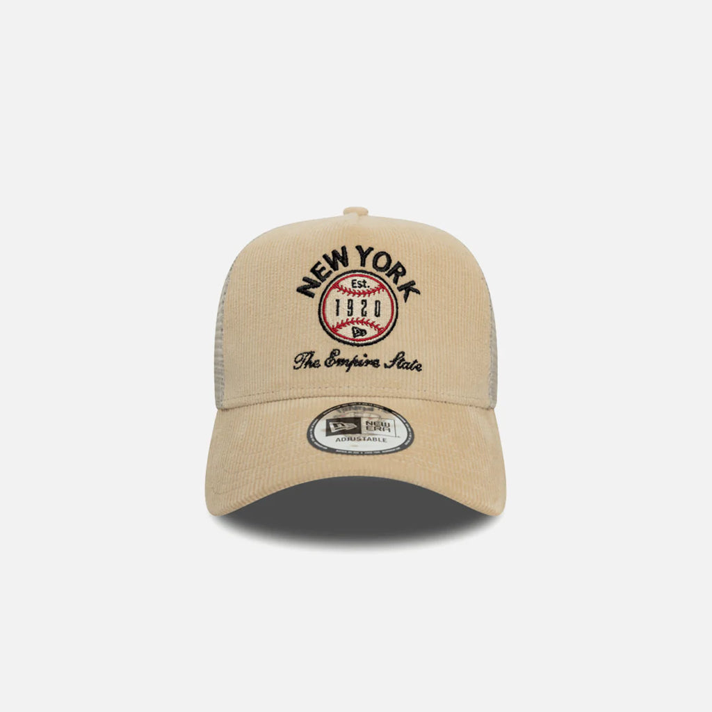 NEW ERA GRAPHIC CORD 9 FORTY AF TRUCKER AJUSTABLE BEIGE